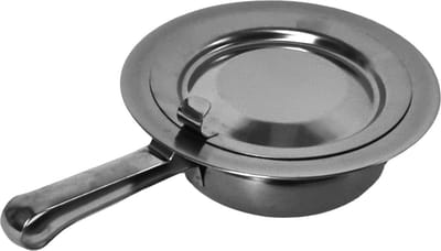 Premis Kinderondersteek met Deksel - RVS 304 - Diameter 23 cm - Medische Kwaliteit - Duurzaam & Hygiënisch - Metaal kleur