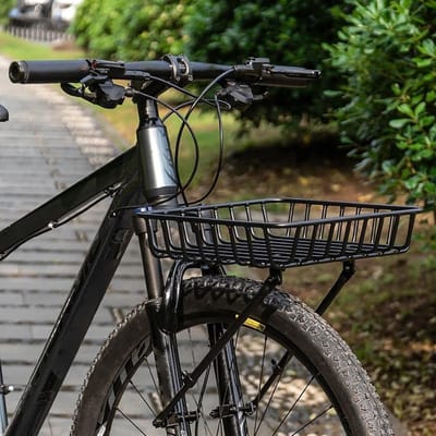 Fietsmand - Fietsaccessoire - Winkelen en fietsen - Driehoekige steun - 30 x 6 cm - Aluminium