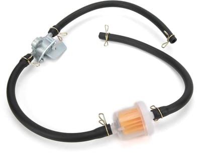 Dailygoods - Brandstoftank Kraan Filterpijp - Universeel - 23,6 Inch - Geschikt voor ATV's en Crossmotoren - Benzinekraan Schakelaar - Olie-waterschei...