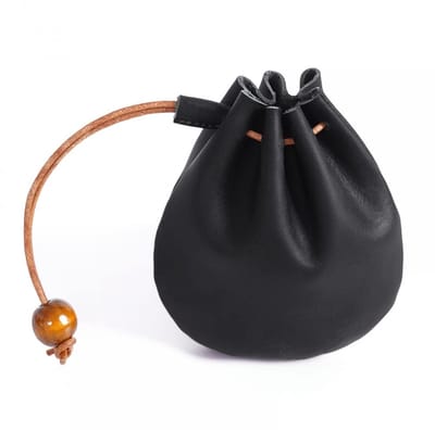 Dailygoods- Portemonnee Lederen - Waterdicht - Trekkoord - Duurzaam - Antikras - Geschikt voor ID/Bankkaart - Tas