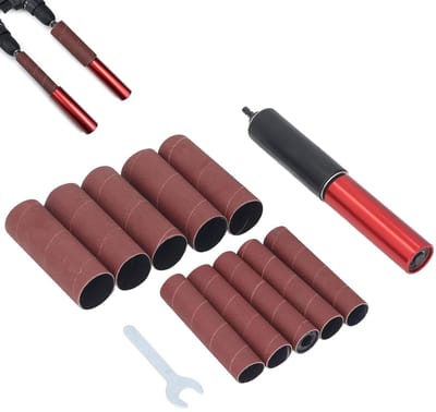 Adapter voor 1.5 Inch Spindle Sander, Draagbare Rubber Schuurdrum, Aluminium Schuurdrum voor Houtbewerking en Boormachine
