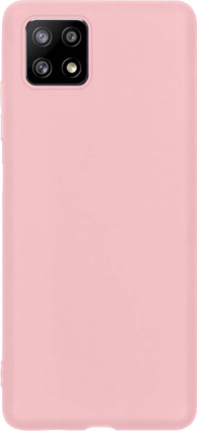 Hoes - Geschikt voor Samsung Galaxy M22 - Sterk & Shockproof - Hoesje Cover - Siliconen Case - Lichtroze
