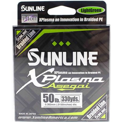 Sunline PE Line Asegai Xplasma 330yds PE 5 50lb Lichtgroen (6810)