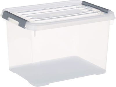 Transparante 20L Opbergdoos met Deksel - 40 x 29 x 25 cm