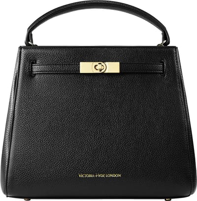 Victoria Hyde - "Victoria III" - Handtas - Dames Handtas - Schoudertas met Veel Vakken - Casual & Werkdag - eenvoudig ontwerp - Crossbody Tas Dames - Ruim - 28x23x11 cm - Zacht PU Leer - Zwart