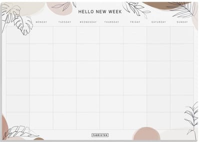 Fabrikten Weekplanner Terra - A4 - Engels - Familieplanner