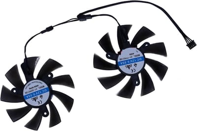 Grafische Kaart Ventilator - Vervangingsonderdeel Koeler - Computer Onderhoud - Stil en Efficiënt - 100mm Lengte - Zwart