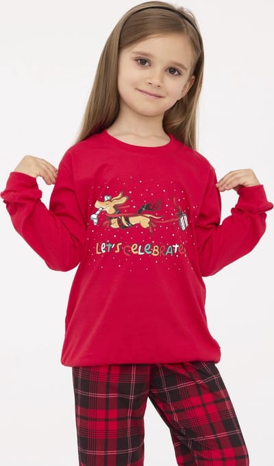 Cornette Meisjes Pyjama Lange Mouw Lange Broek Winter Kerst Matching Gezin Familie Celebrate 594/174 592/174 98/104