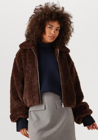 Notre-V Nv-gemma Jassen Dames - Winterjas - Bruin - Maat XS