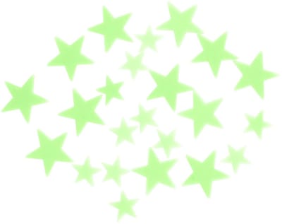 Home Deco Kids Glow in the dark Sterrenstelsel - 24x stuks - groen - kunststof - kinderkamer - decoratie