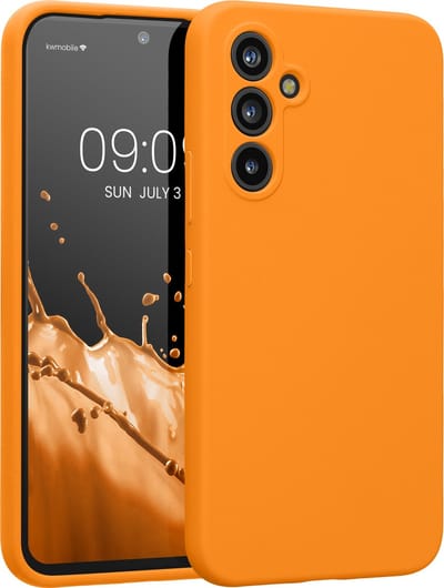 kwmobile telefoonhoesje geschikt voor Samsung Galaxy A54 5G - TPU backcover met siliconen coating - Smartphone case in fruitig oranje