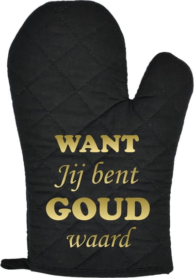 Want Want jij bent goud waard | Moederdag | Moederdag cadeautje | Zwart