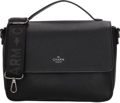 Charm London Mulberry Street Handtas Dames - Schoudertas met verstelbare en afneembare schouderband - Tas van Imitatieleder - Zwart