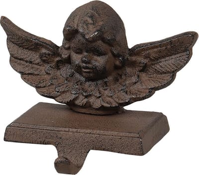 Clayre & Eef Kerstdecoratie Engel 17*9*13 cm Bruin Ijzer Decoratief Figuur Decoratieve Accessoires Woonaccessoires