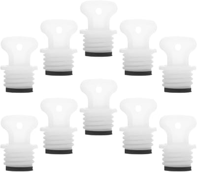 Rubberen Kruikdoppen - Vervangende Stoppers - Warmte Vasthouden - Lekvrije Afdichting - 10 Stuks - Wit