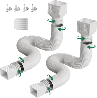 Regengoot Extensies - Verbeterde Flexibele Afvoer Downspout Extender, Uitschuifbaar van 50 tot 300 cm
