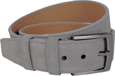 Riem Heren Grijs Suede Leer – 4.5 cm Breed – Riemen Heren Grijs Of Riemen Dames Grijs – Totale Riem Lengte 115 cm (Taillemaat tot 95 cm)