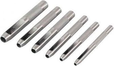 Holpijpset - Pons in 6 maten -  Ø 3-4-5-6-8 en 10 mm - Leerbewerking en pakkingpapier