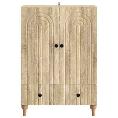 vidaXL - Dressoir - Sonoma - Eiken - 66 - x - 34,5 - x - 95 - cm - Bewerkt - hout