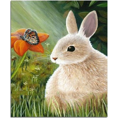 Diamant borduurwerk 5D DIY diamant schilderij volledige ronde dieren foto van steentjes 20X30CM gray