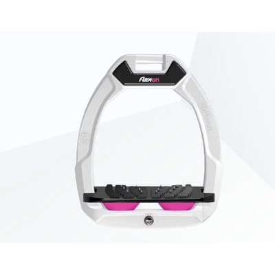 Veilige rijbeugels Incliné Ultra Grip Wit/Zwart/Roze Flex-On Safe-On