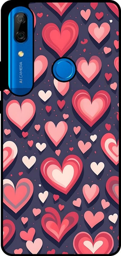 Smartphonica Telefoonhoesje Geschikt voor Huawei P Smart Z / Y9 Prime (2019) met Hartjes Opdruk - TPU Backcover Case With Heart Design geschikt voor Huawei P Smart Z;Huawei Y9 Prime (2019)