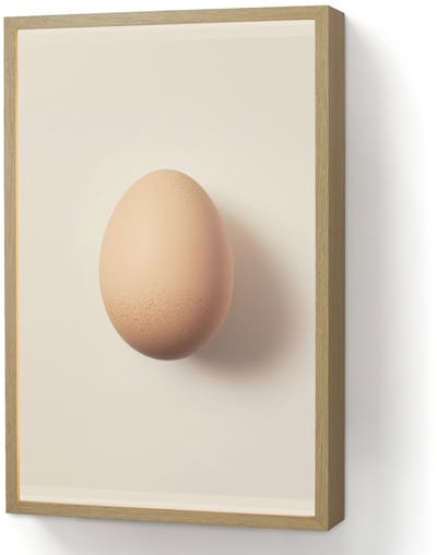Wandlamp 40x60 cm - Oplaadbaar - Ei - Beige - Ovaal - Egaal - Wandlampen binnen woonkamer - Slaapkamer lamp - Decoratieve nachtlamp - Vloerlamp draadloos