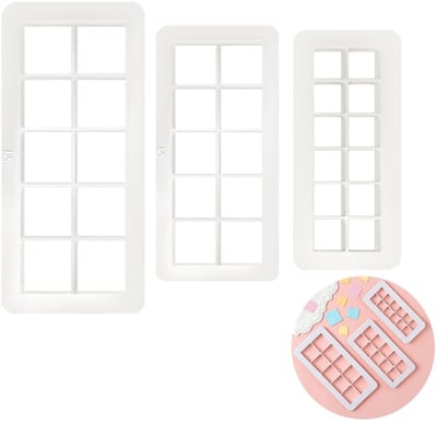 Dailygoods- Koekjessnijders 3-delig - Geometrische Uitsteekvormen - Fondant Decoratie - Voedselveilig Kunststof - Herbruikbaar - Glad Ontwerp