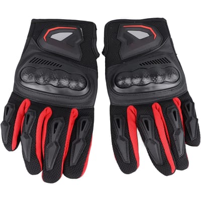 Motorhandschoenen Rood Maat L Slijtvast Touchscreenfunctie Antislip Ademend Comfortabel voor Fietsen