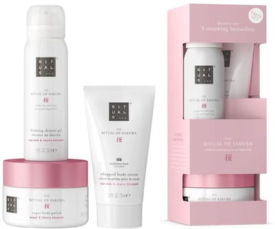 Rituals - Of Sakura Trial Set - Sakura Shower Gel - Sakura Body Scrub - Sakura Body Cream - Giftpack