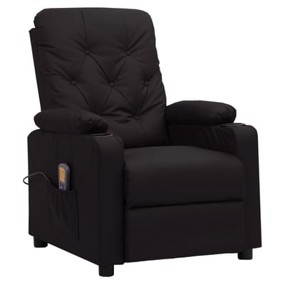 vidaXL - Massagestoel - kunstleer - zwart