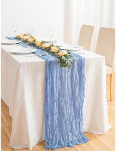 kaasdoek tafelloper, salie rustieke gaas stof boho tafelloper, kaasdoek bruiloft tafel decor tafelkleed voor bruiloft feest bruids douche tafel decoraties