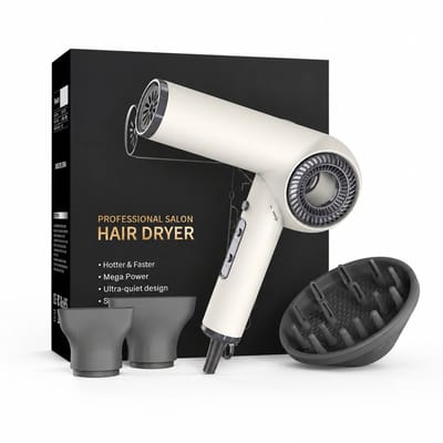 Multifunctionele snelle föhn - 1800 W - BLDC-motor - ionische haarverzorging - inklapbare handgreep - verpakking 25×28×10 cm