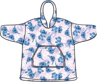 Disney Lilo & Stitch Hoodie Fleece deken, Flower - Kind (3 - 6 jaar) - Polyester