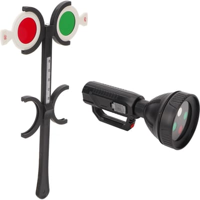 Oogheelkundige Test Zaklamp 4 Stippen Nauwkeurig Vermindert Vervorming Rood Groen Lens Kleurenblindheid Test black