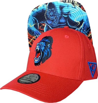 Capiche® Baseball Pet Heren – Gorilla – Oranje – Verstelbaar met Druksluiting – Sportcap – Curved Pet