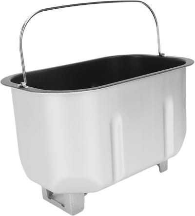 Broodmachine Emmer - Broodbakpan Mengbak - Brood Bakken - Dubbele Mengpeddels - 26 x 21 x 18 cm - Zilver