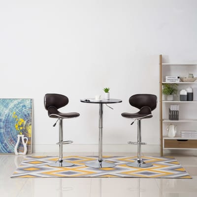 vidaXL - Barstoelen - 2 - st - kunstleer - bruin