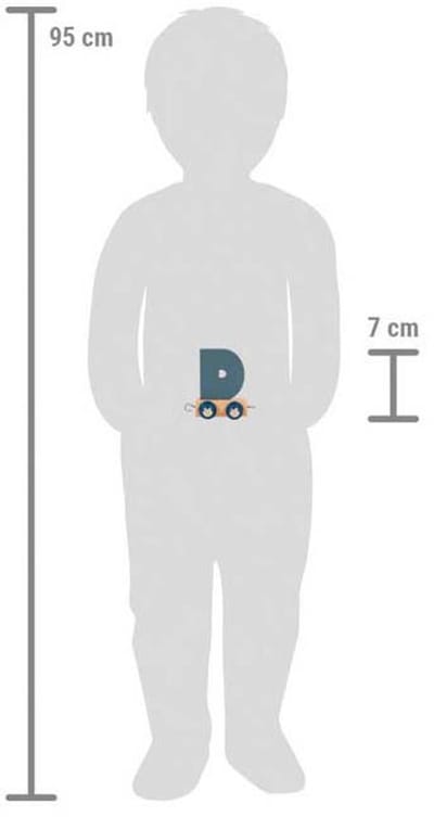 Small Foot - Wooden Letter Train Polar - D