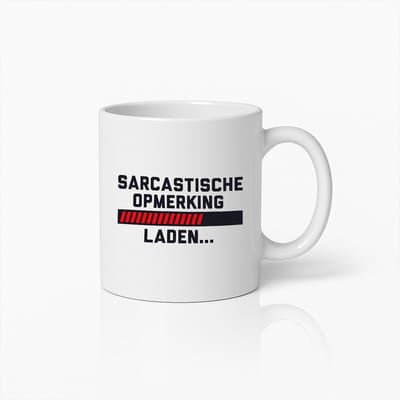 Sarcastische Lade Mok - "Sarcastische Opmerking Laden..." met Voortgangsbalk Ontwerp - Humoristisch Cadeau voor Sarcasme Liefhebbers