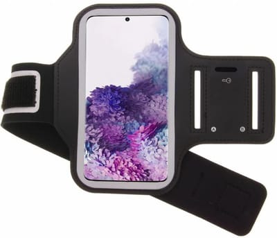 Hoesje Geschikt Voor Samsung Galaxy S20 hardloop armband - Sportband - hoesje - zwart