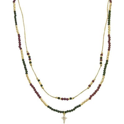 Luxeketting gemaakt van 925 Sterling Zilver en 18k goud afwerking Briljant Zirkonia - Holis