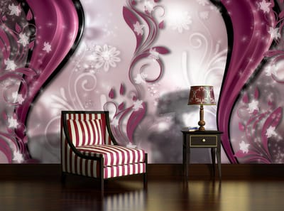 Floral Pattern Abstract Photo Wallcovering