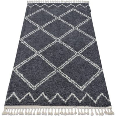 Kleden Rugsx Tapijt BERBER ASILA B5970 grijskleuring / witrand 200x290 cm