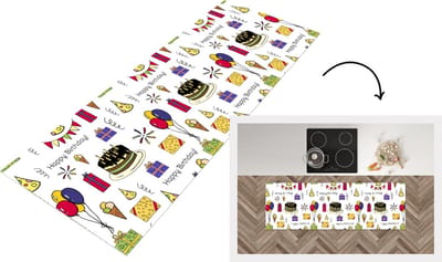 Keukenloper - Loper keuken - Design - Verjaardag - Feest - 150x50 cm - Keukenloper vinyl