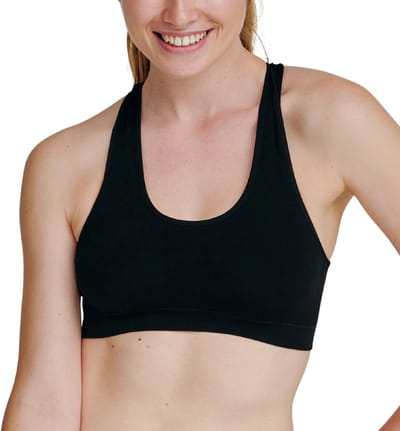 DANISH ENDURANCE Bralette van Bamboe Viscose voor Dames - Zwart - Maat M/L