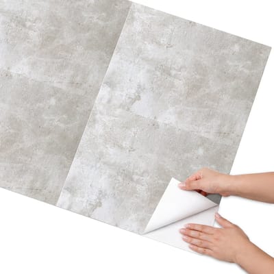 Coloray Meubel Wrap Folie - Grijs Meubelfolie - 75x150 cm - Plakfolie Meubels Subtiele textuur - Decoratiefolie Zelfklevend - Minimalist Meubelfolie - Meubelfolie Zelfklevend - Badkamer decoratie - Texturen