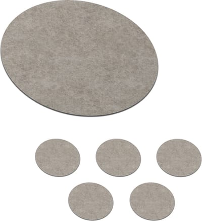 Onderzetters voor glazen - Rond - Patroon - Beton - Grijs - 10x10 cm - Glasonderzetters - 6 stuks