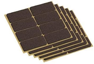 Zelfklevende Viltglijders voor Meubels - Bescherming voor Gevoelige Vloeren - Set van 40 Stuks - 22 x 36 mm - Bruin