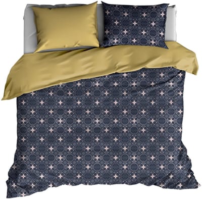 De Witte Lietaer Dekbedovertrek Katoen Satijn Alice - Lits Jumeaux - 240 x 220 cm - Blauw